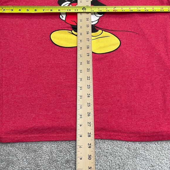 Disney Mickey Mouse Graphic T-Shirt Mens XL Red Crew Neck Short Sleeve Tee Top - Picture 6 of 8